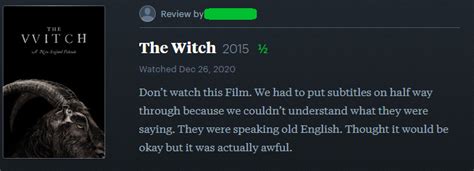The witch letyerboxd